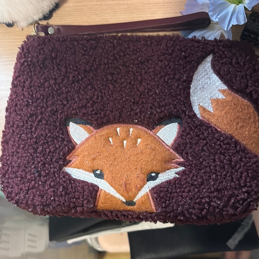 Plush Burgundy Clutch